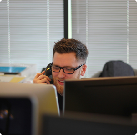 Man working in office.